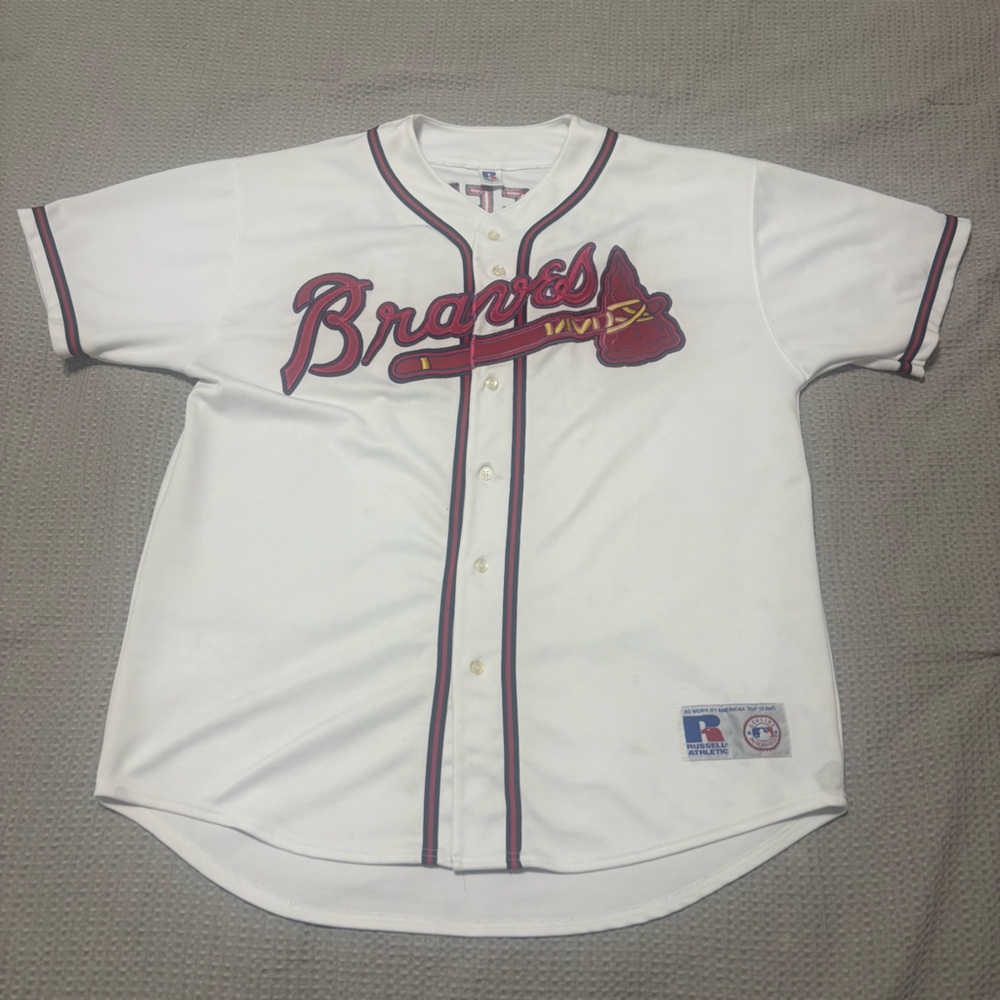 Vintage Atlanta Braves Gary Sheffield Russell Baseball Jersey Size XL #11 Button